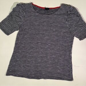 Anthropologie W5 Black and White Short Sleeve Top SZ. S EUC